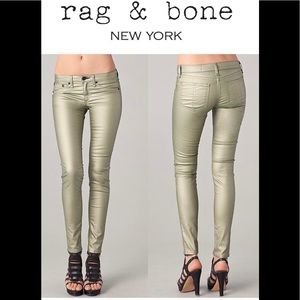 Rag and bone champagne Metallic Leggings size 26
